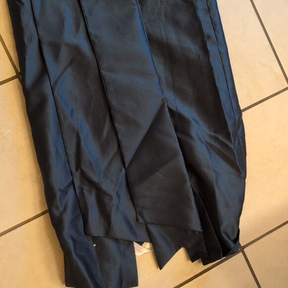 NWT Alfred Sung Gown Strapless Draped Bodice Column Dress Bow Evergreen Green 6 - Picture 5 of 14